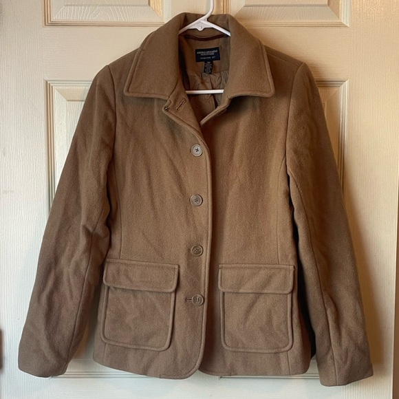 American Eagle Outfitters tan wool pea coat, size small - Picture 2 of 6